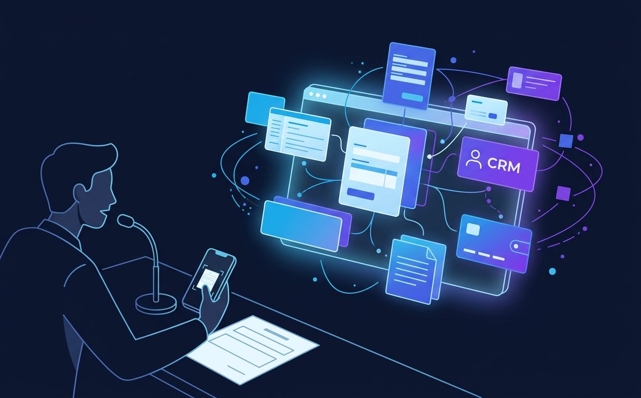 Le web builder IA assemble une application à partir d'une description orale ou d'un formulaire scanné